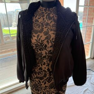 Lululemon Black Fleece Reversible Hooded Jacket Women's Size 4